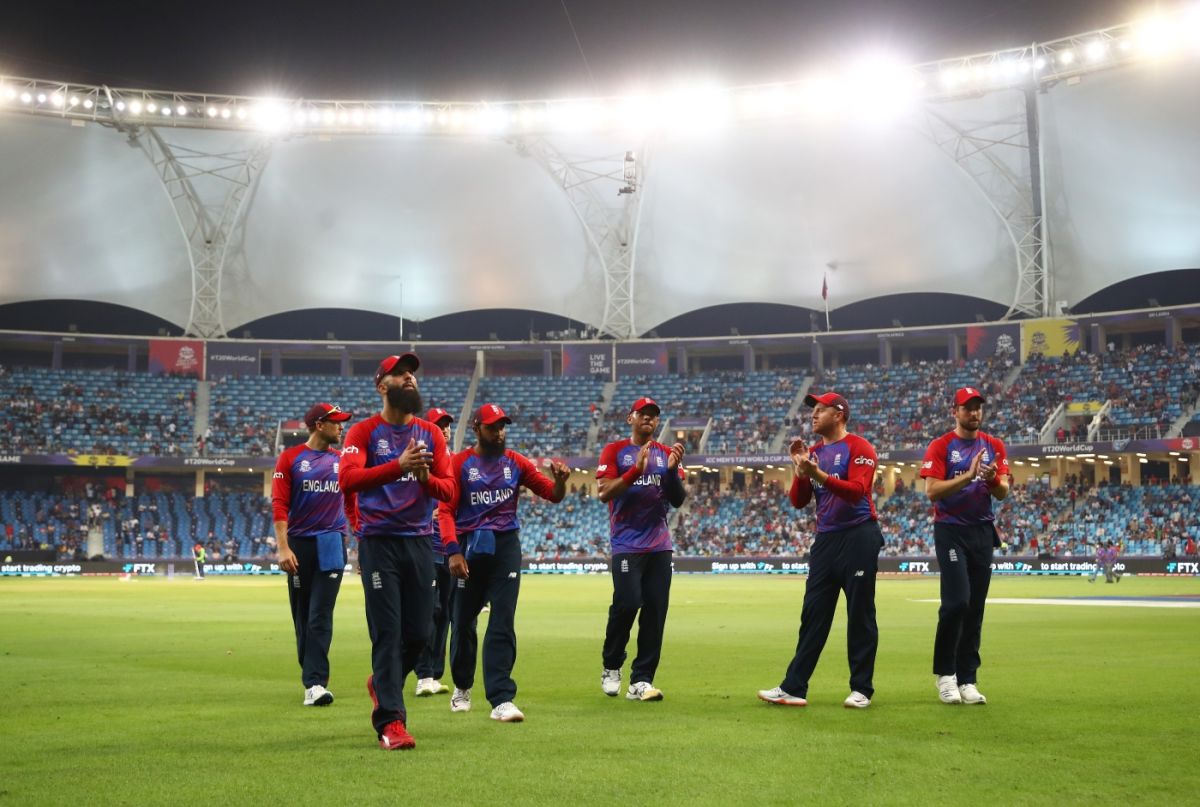 England vs West Indies - England walk off a satisfied lot, England vs West Indies, Men's T20 World Cup 2021, Super 12s, Dubai, October 23, 2021