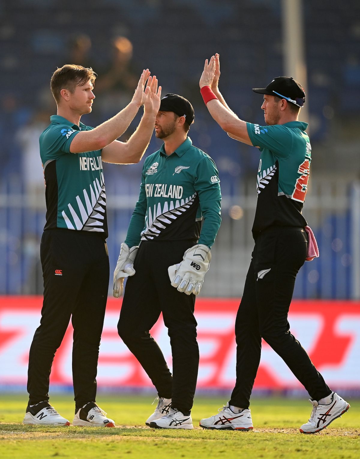 Jimmy Neesham picked up the first wicket for New Zealand, Namibia vs New Zealand, T20 World Cup, Group 2, Sharjah, November 5, 2021
