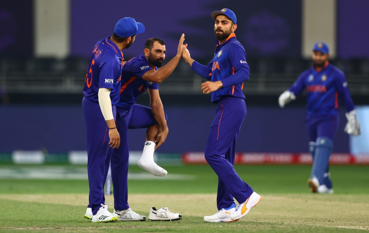 Mohammed Shami struck an early blow for India, India vs Scotland, Men's T20 World Cup 2021, Super 12s, Dubai, November 5, 2021