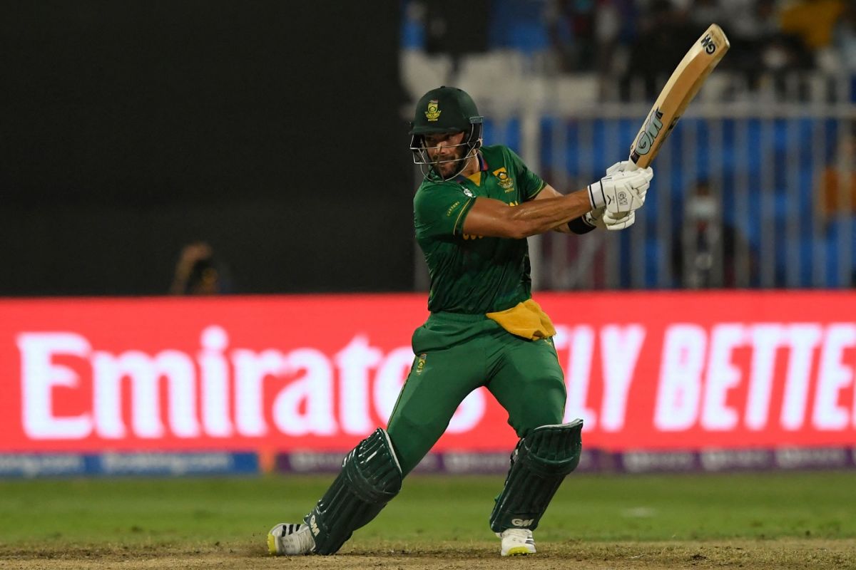 Aiden Markram slaps one away, England vs South Africa, T20 World Cup 2021, Sharjah, November 6, 2021