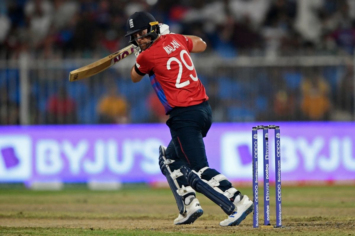 Dawid Malan guides the ball, England vs South Africa, T20 World Cup 2021, Sharjah, November 6, 2021