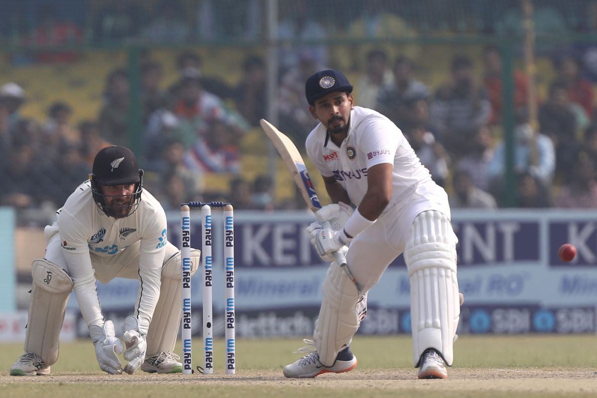 Shreyas Iyer lines one up, India vs New Zealand, 1st Test, Kanpur, 4th day, November 28, 2021