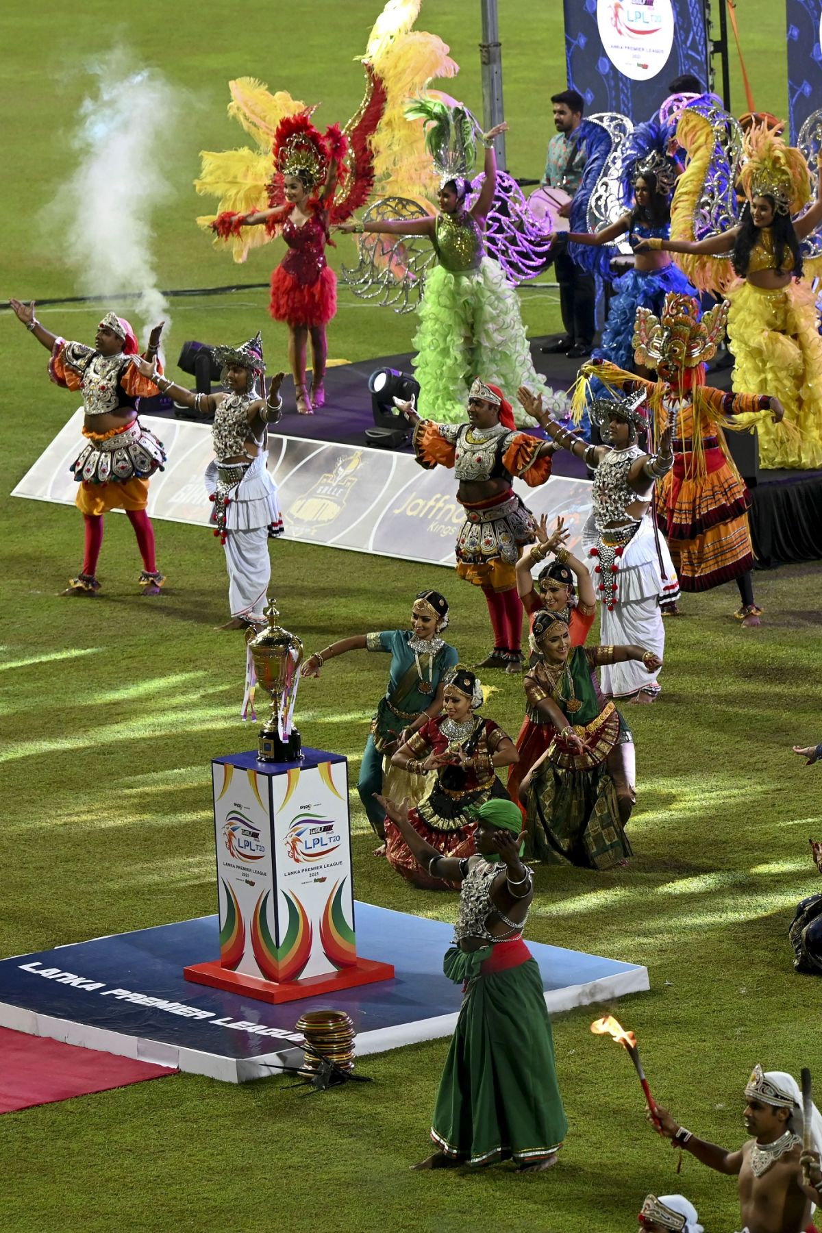 A colorful opening ceremony of the Lanka Premier League, Galle Gladiators vs Jaffna Kings, Lanka Premier League, Colombo, December 5, 2021
