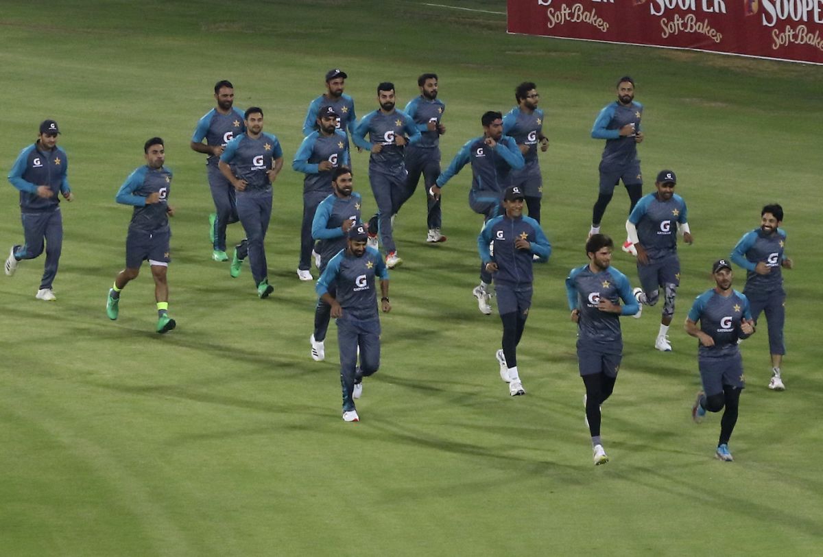 The Pakistan team players train ahead of the T20I series, Karachi, December 11, 2021
