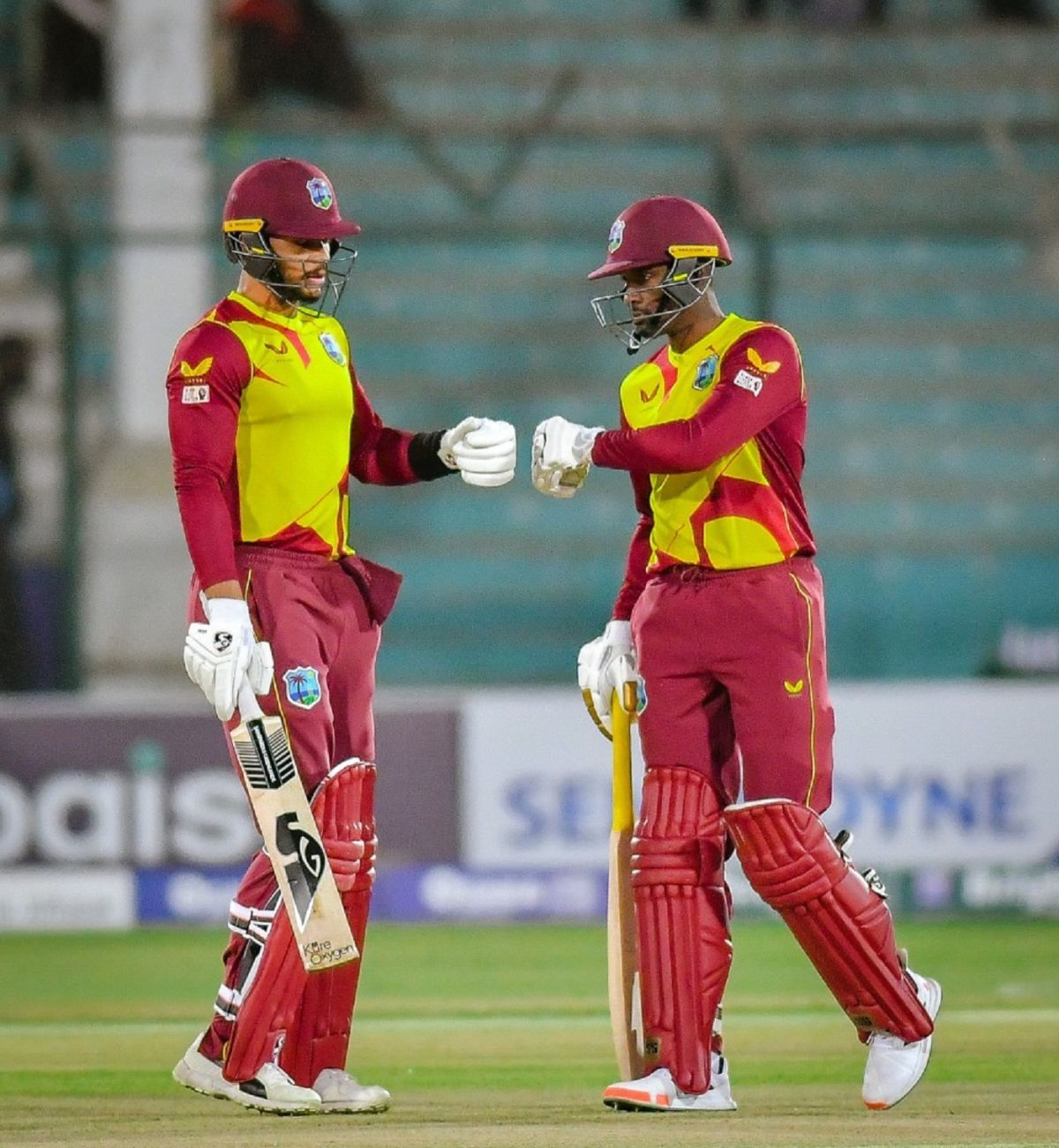 Brandon King and Shamarh Brooks get together, Pakistan vs West Indies, 3rd T20I, Karachi, December 16, 2021