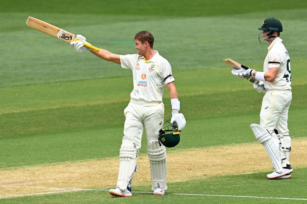 Marnus Labuschagne celebrates his 6th Test century, Australia vs England, 2nd Test, The Ashes, Adelaide, 2nd day, December 17, 2021