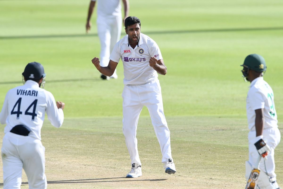 R Ashwin celebrates the wicket of Keegan Petersen, South Africa vs India, 2nd Test, Johannesburg, 3rd day, January 5, 2021