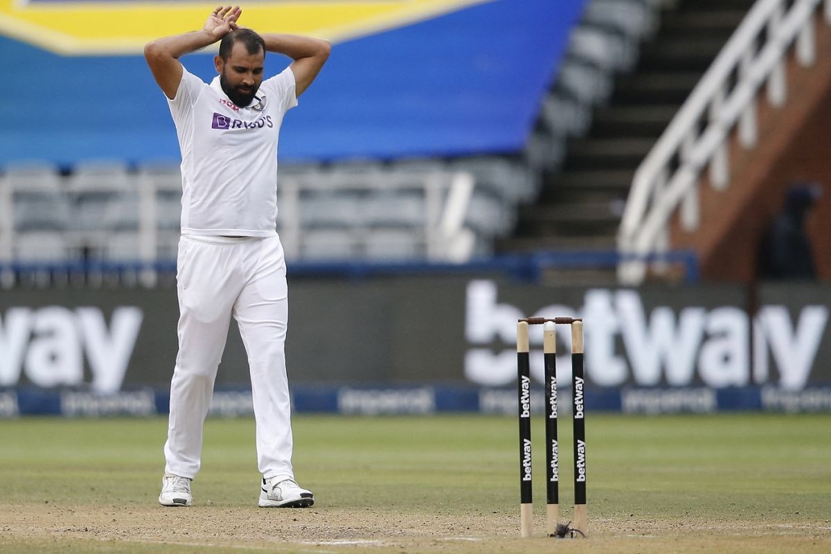 Mohammed Shami reacts in the field, South Africa vs India, 2nd Test, Johannesburg, 3rd day, January 5, 2021