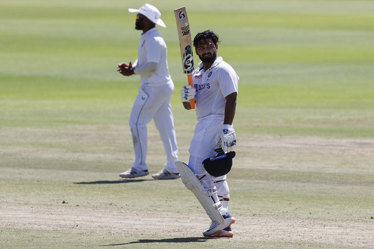 Rishabh Pant celebrates his hundred, South Africa vs India, 3rd Test, Cape Town, 3rd day, January 13, 2022