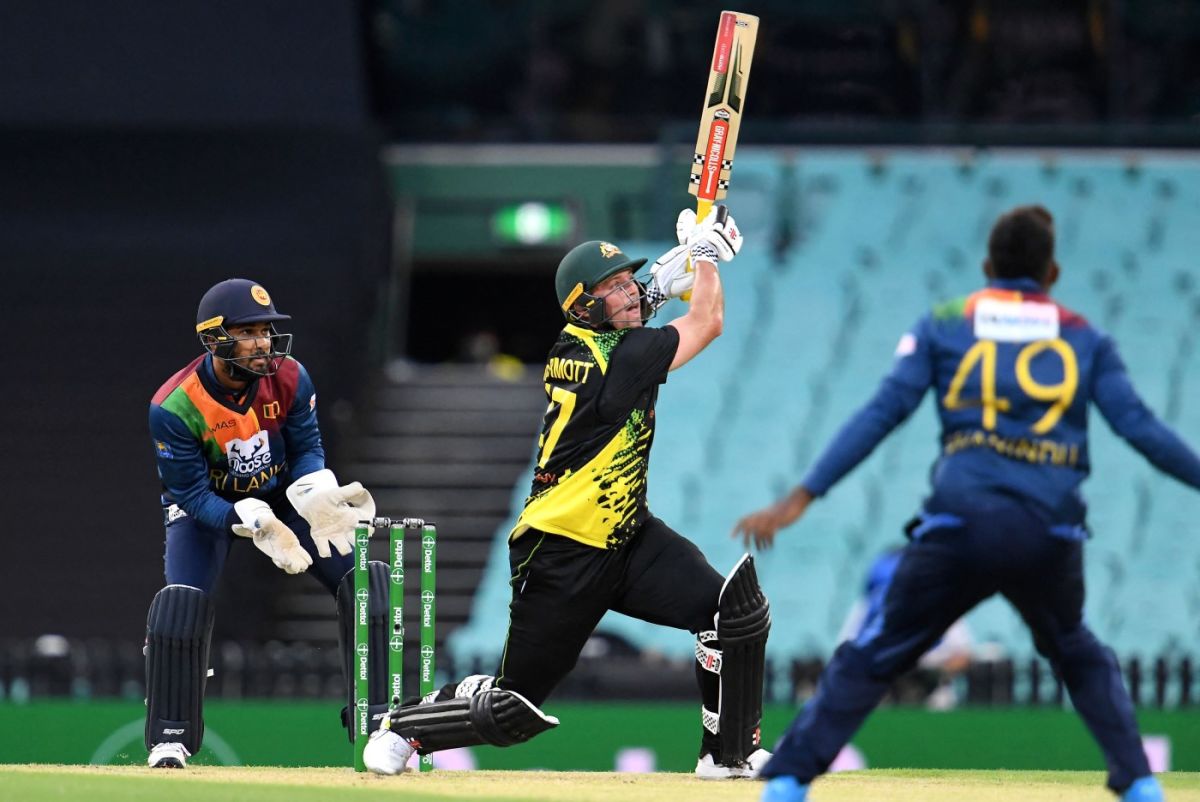 Ben McDermott pulls for six, Australia vs Sri Lanka, 1st T20I, Sydney, February 11, 2022
