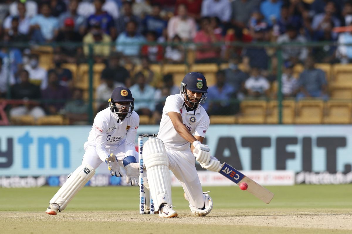 Shreyas Iyer lines up to switch-hit, India vs Sri Lanka, 2nd Test, Bengaluru, 1st day, March 12, 2022