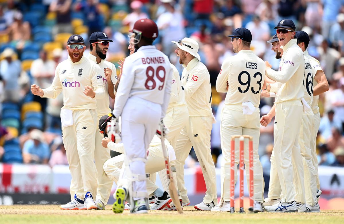 Nkrumah Bonner was not saved by his review, West Indies vs England, 2nd Test, Kensington Oval, Barbados, 3rd day, March 18, 2022