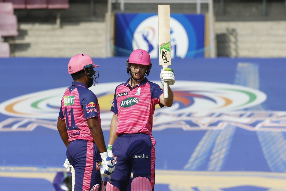 Jos Buttler brought up a 32-ball half-century, Mumbai Indians vs Rajasthan Royals, IPL 2022, Mumbai, April 2, 2022