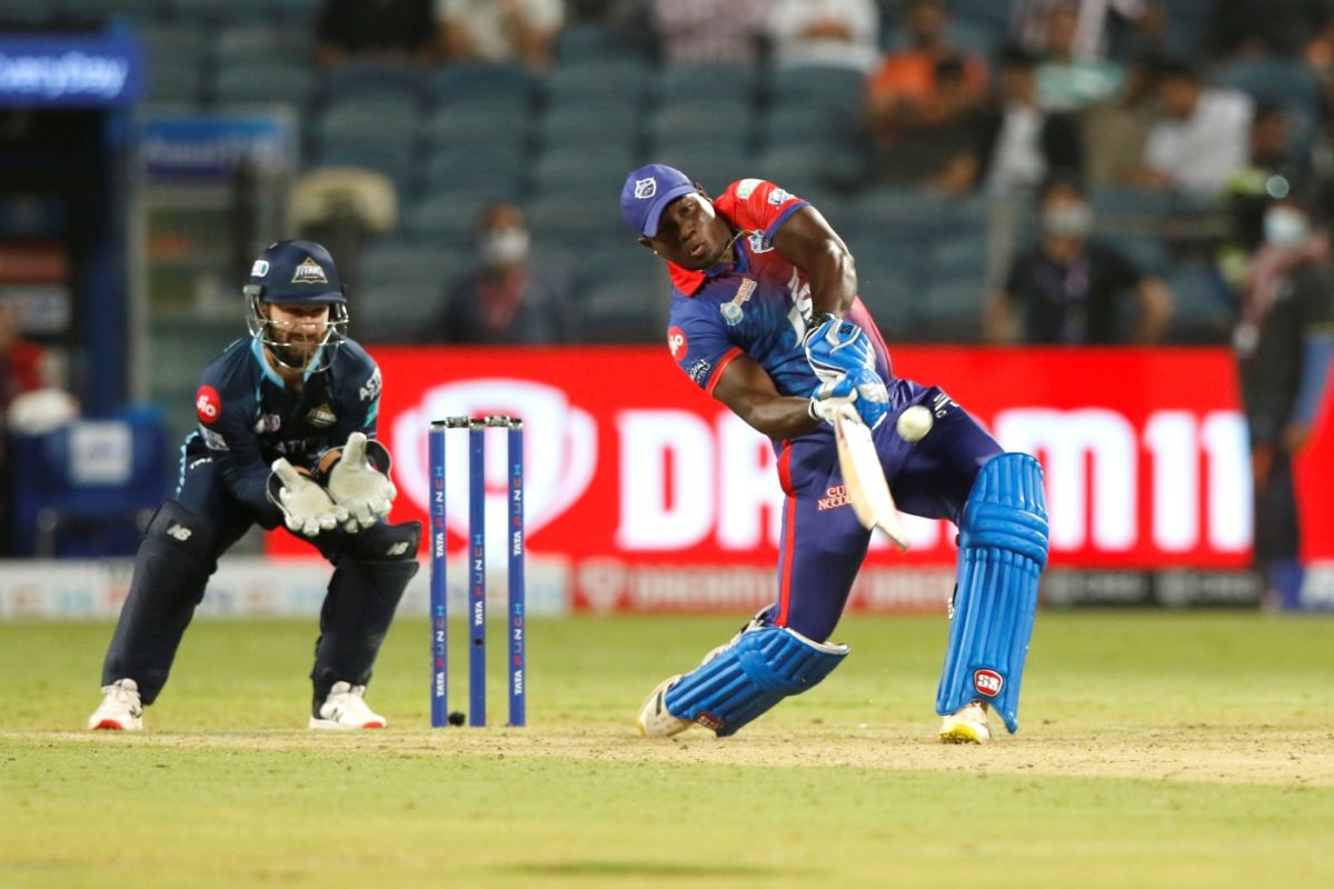 Rovman Powell got a few big hits in, Gujarat Titans vs Delhi Capitals, IPL 2022, Pune, April 2, 2022