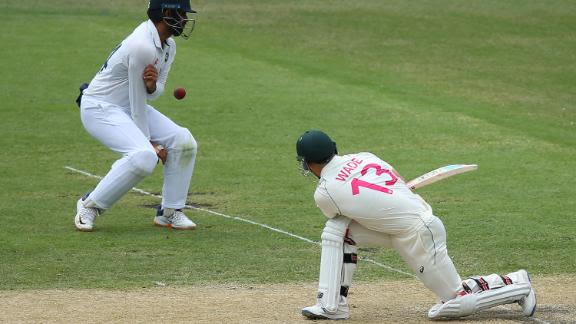 Wade hits Vihari with three sweep shots