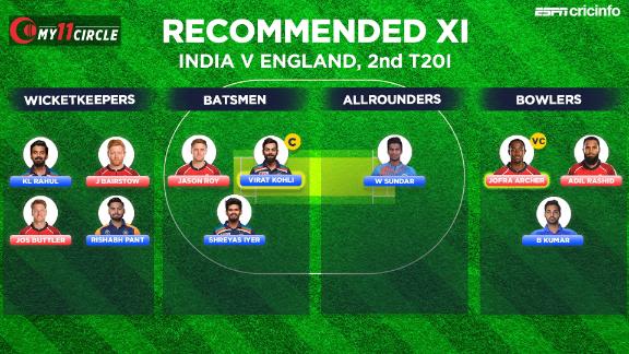 Ind vs Eng 2020-21 - 2nd T20I - Go with Virat Kohli and Jofra Archer as your captain and vice-captai | ESPNcricinfo.com