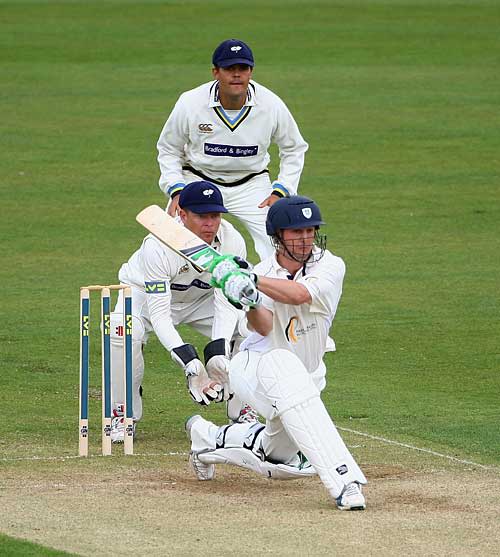 Phil Mustard was left stranded on 94 when Durham were bowled out