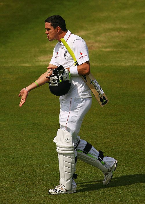 Kevin Pietersen Practices His Shot After Being Caught At Point Off ...