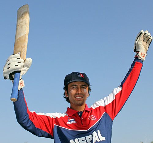 Sharad Vesawkar celebrates the first century of the tournament