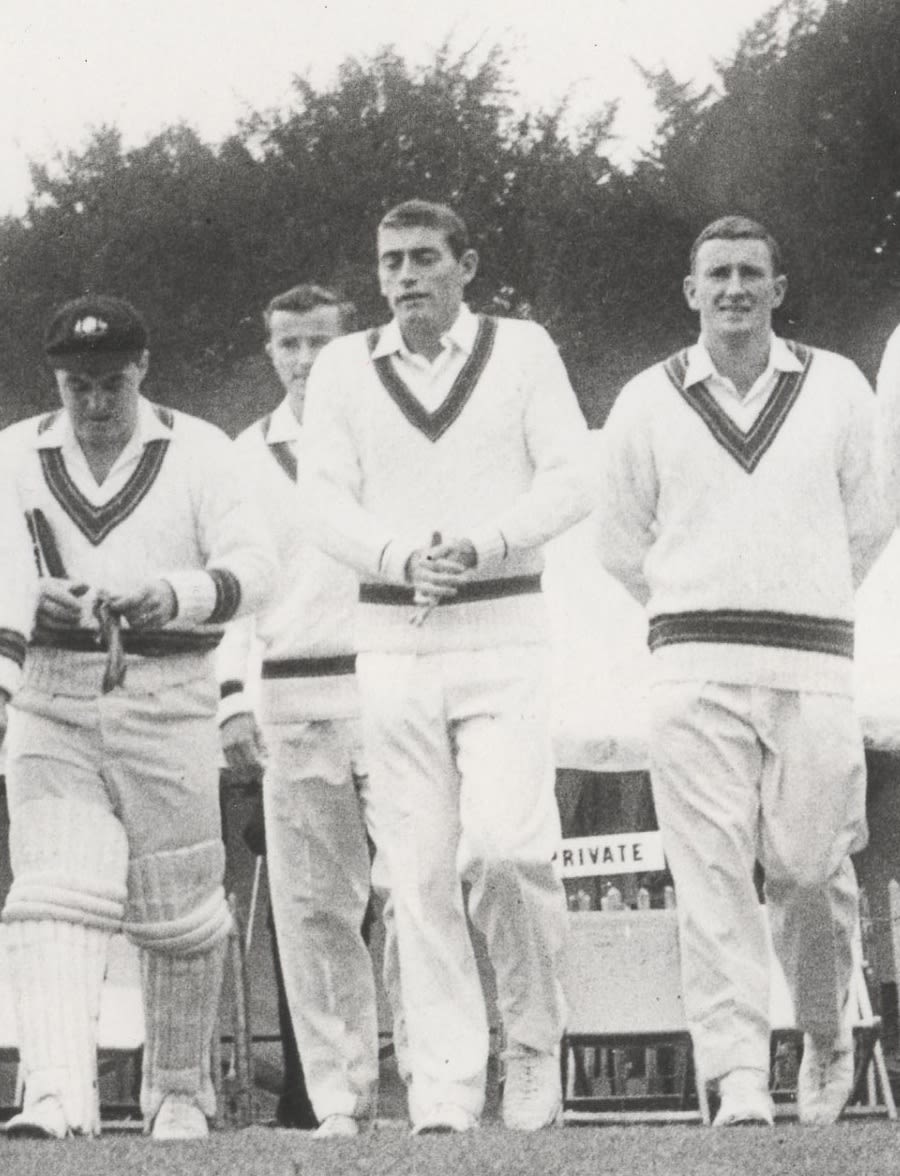 Jack Potter along with his Australian teammates during the 1964 Ashes