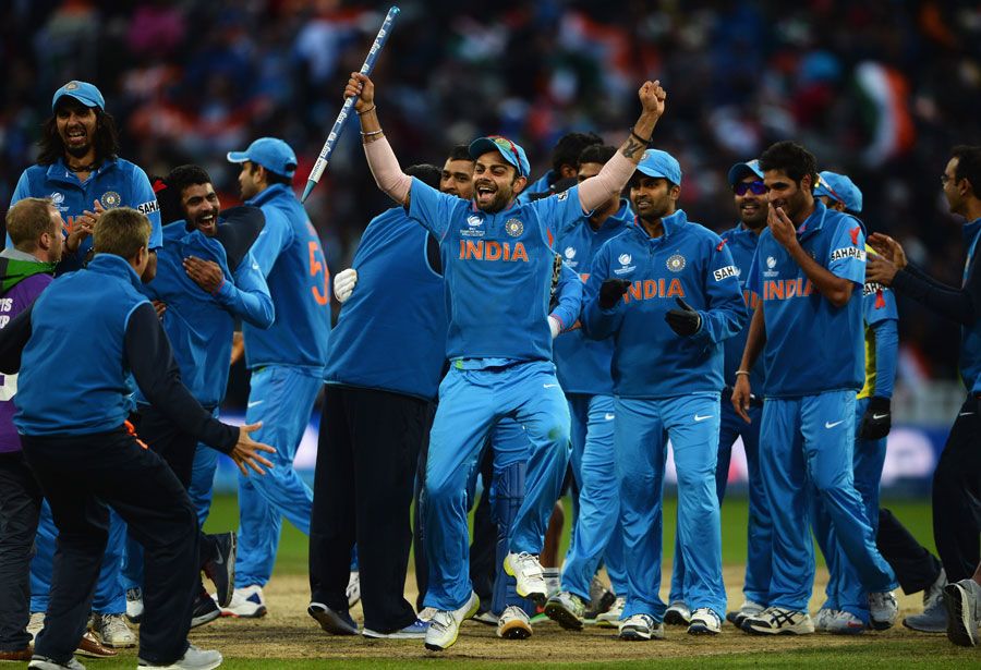 Virat Kohli does a jig after India secured the Champions Trophy ...