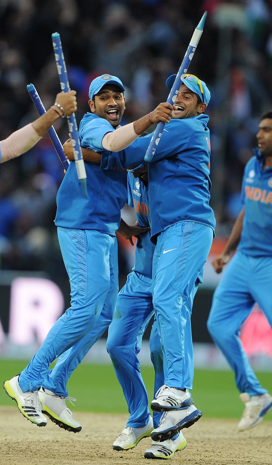 Rohit Sharma And Suresh Raina Embrace After India Won The Champions ...