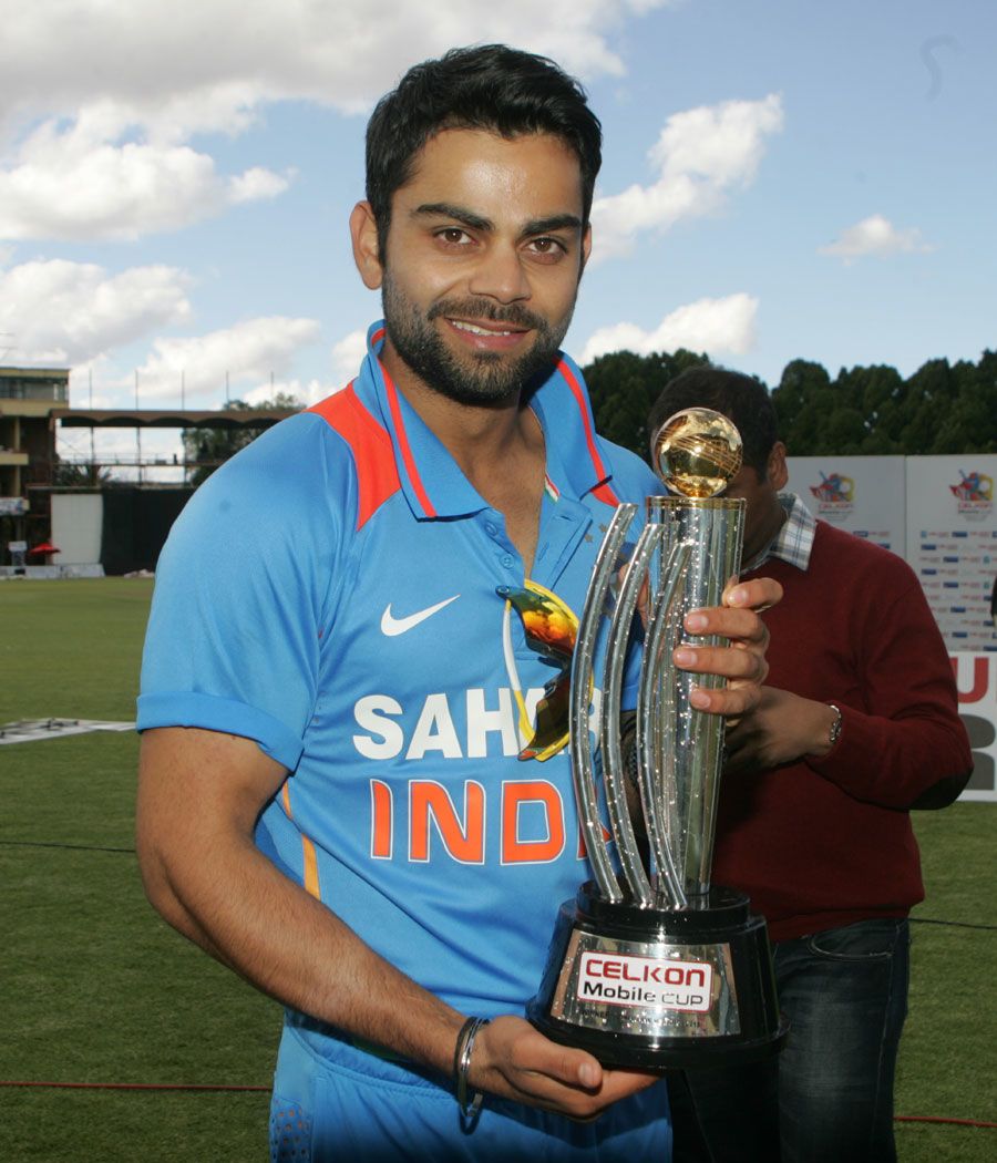 Virat Kohli with the trophy | ESPNcricinfo.com