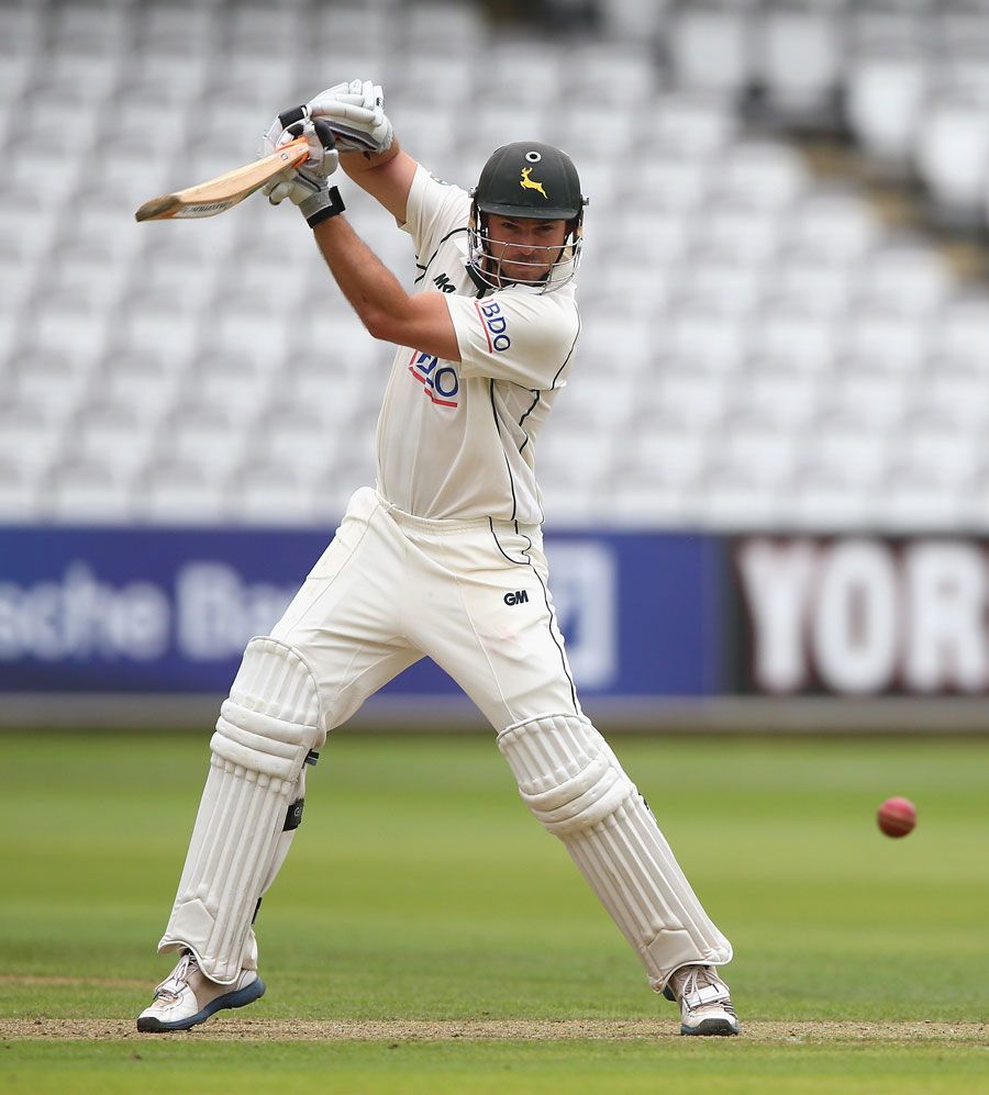 Michael Lumb forces through the off side