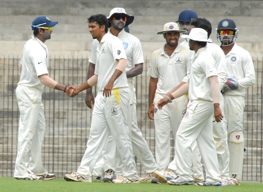 Malolan Rangarajan Picked Up His Maiden Five Wicket Haul Espncricinfo Com