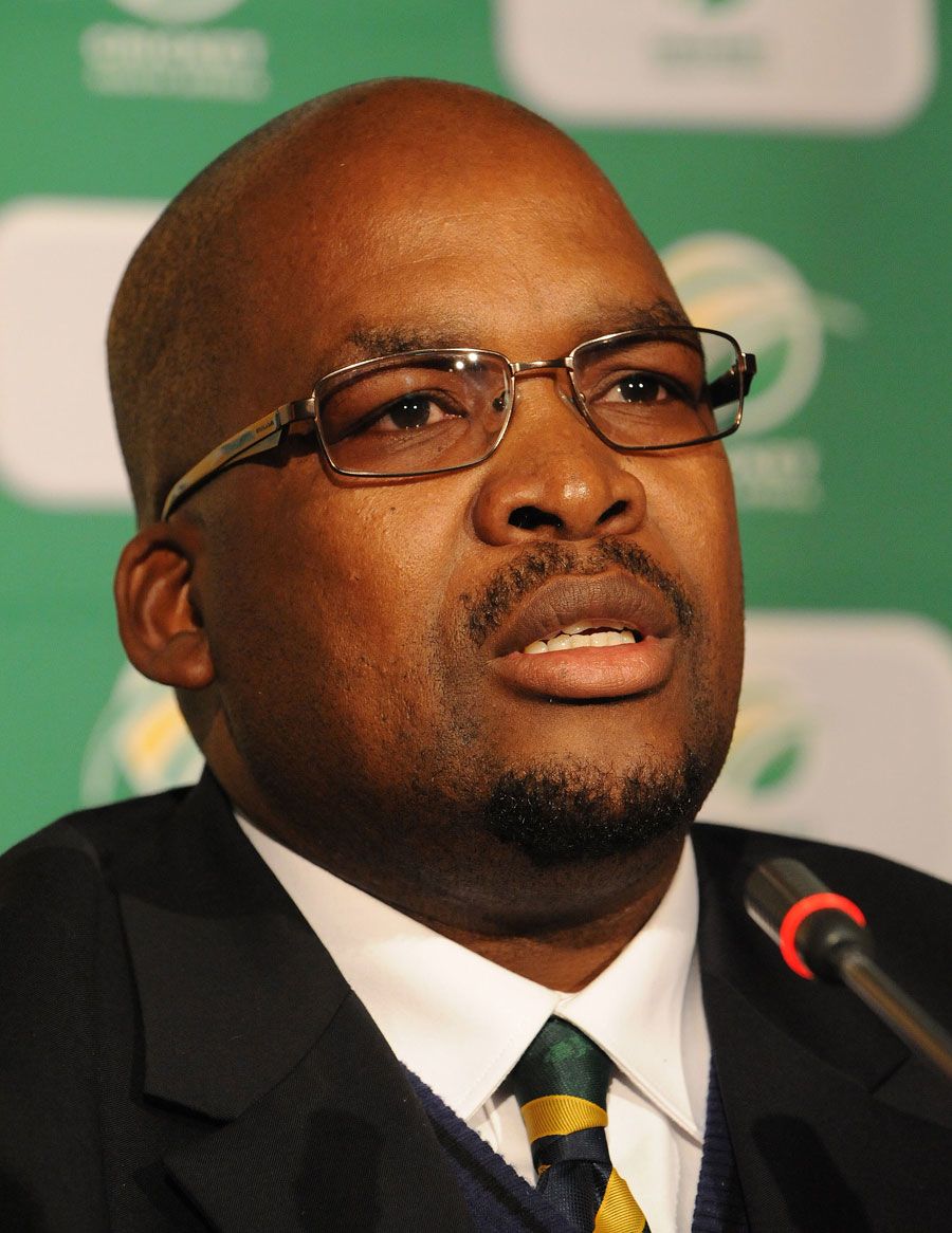 Cricket South Africa president, Chris Nenzani at a press conference