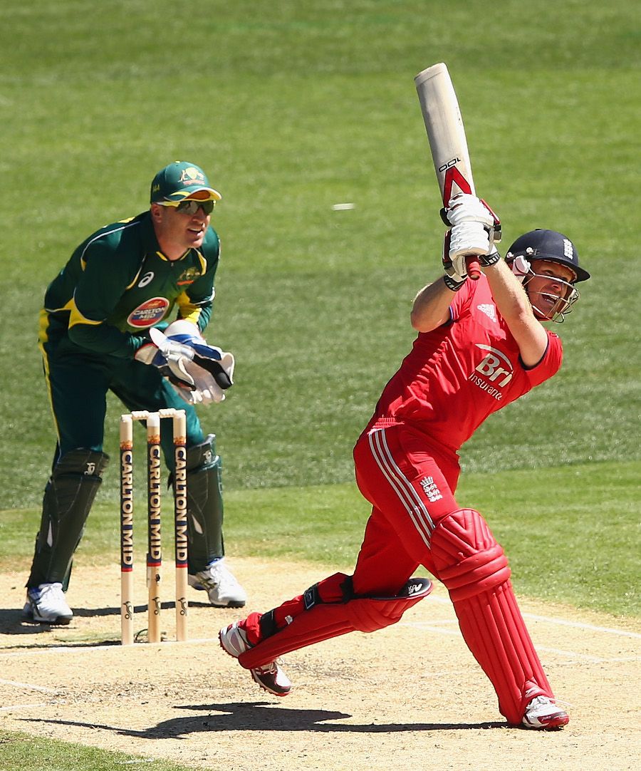 Eoin Morgan Lofts Straight Down The Ground ESPNcricinfo eoin-morgan-lofts-straight-down-the-ground-espncricinfo