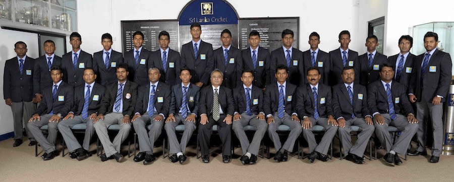 The Sri Lanka Under19 team before its departure