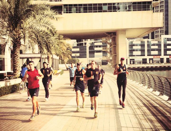 Netherlands players go for a jog | ESPNcricinfo.com