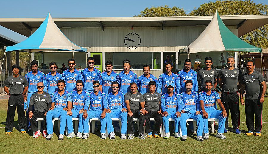 India A pose for a team photograph | ESPNcricinfo.com