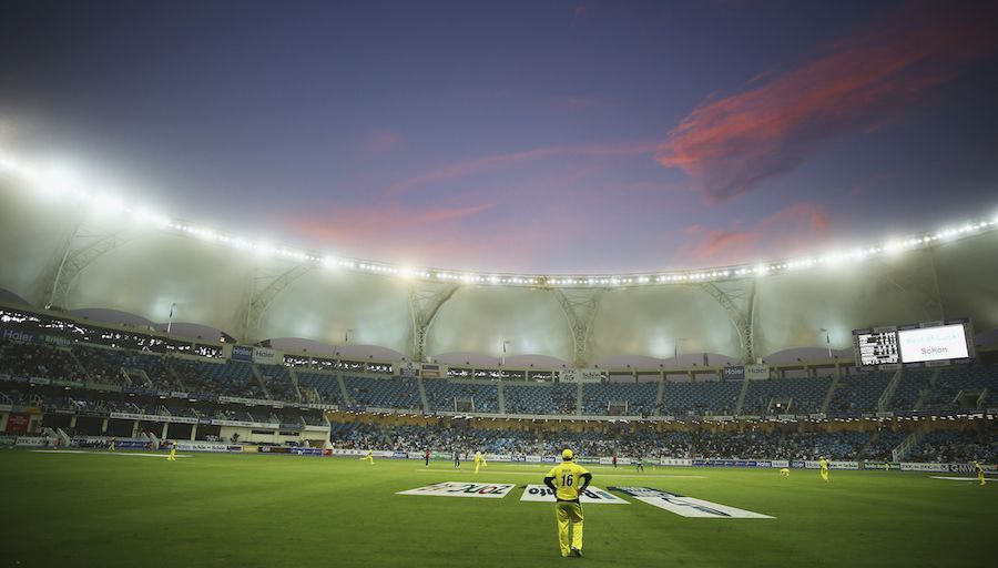 A general view of the Dubai International Cricket Stadium ...