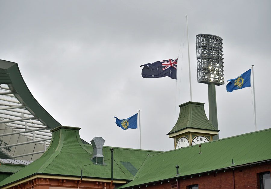 The Australian flag flies at half mast at the Sydney Cricket Ground ...