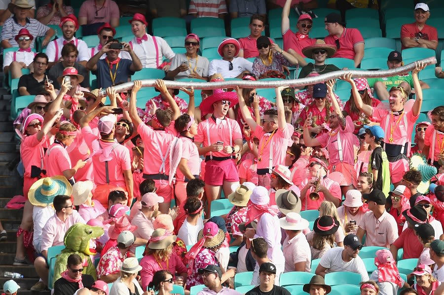 The beer snake makes an appearance at the SCG