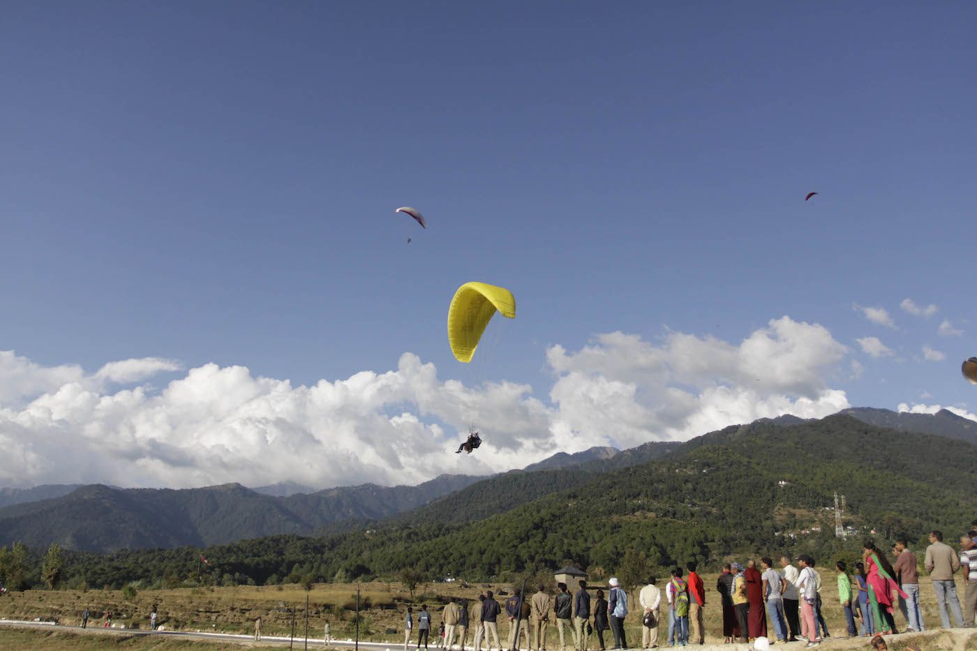 Participants at the AAI Paragliding World Cup in Bir