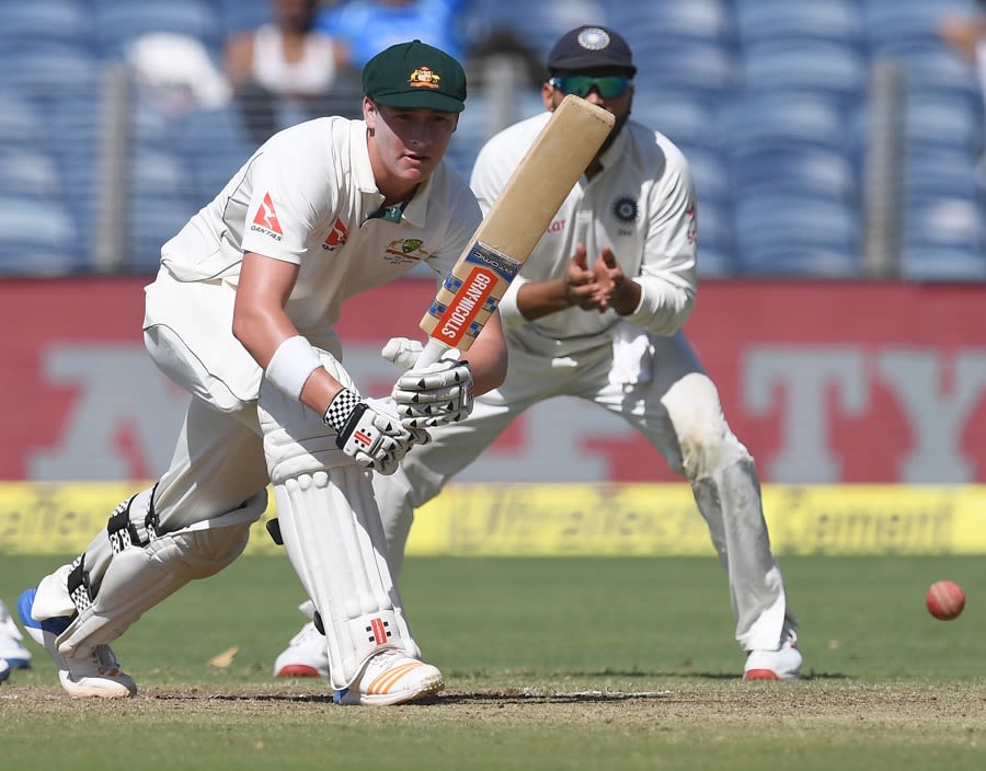 Matt Renshaw looks on after defending a ball | ESPNcricinfo.com