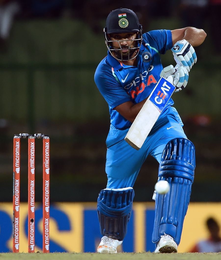 Rohit Sharma shows the full face of his bat | ESPNcricinfo.com