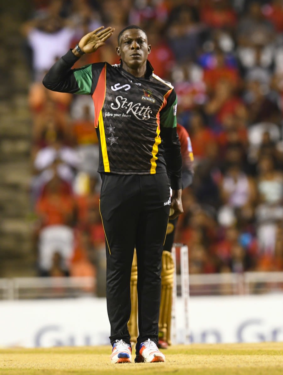Sheldon Cottrell brings out his trademark salute