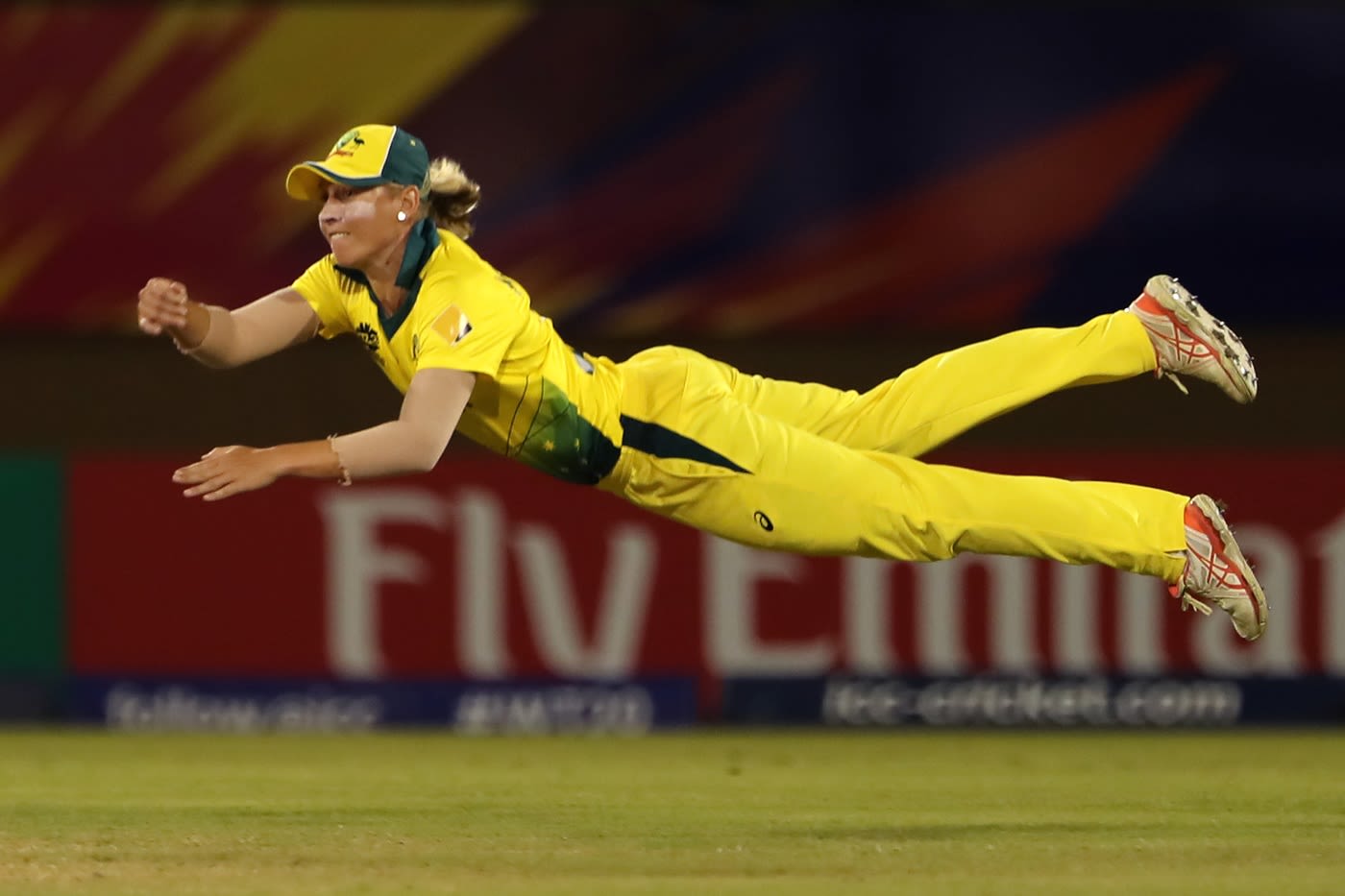 Delissa Kimmince is airborne as she inflicts a run-out | ESPNcricinfo.com