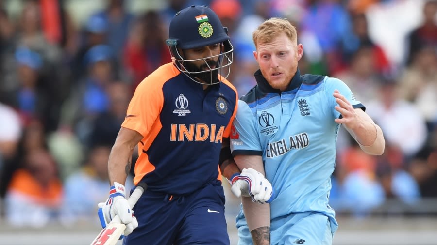 Virat Kohli and Ben Stokes bump into each other  Getty Images