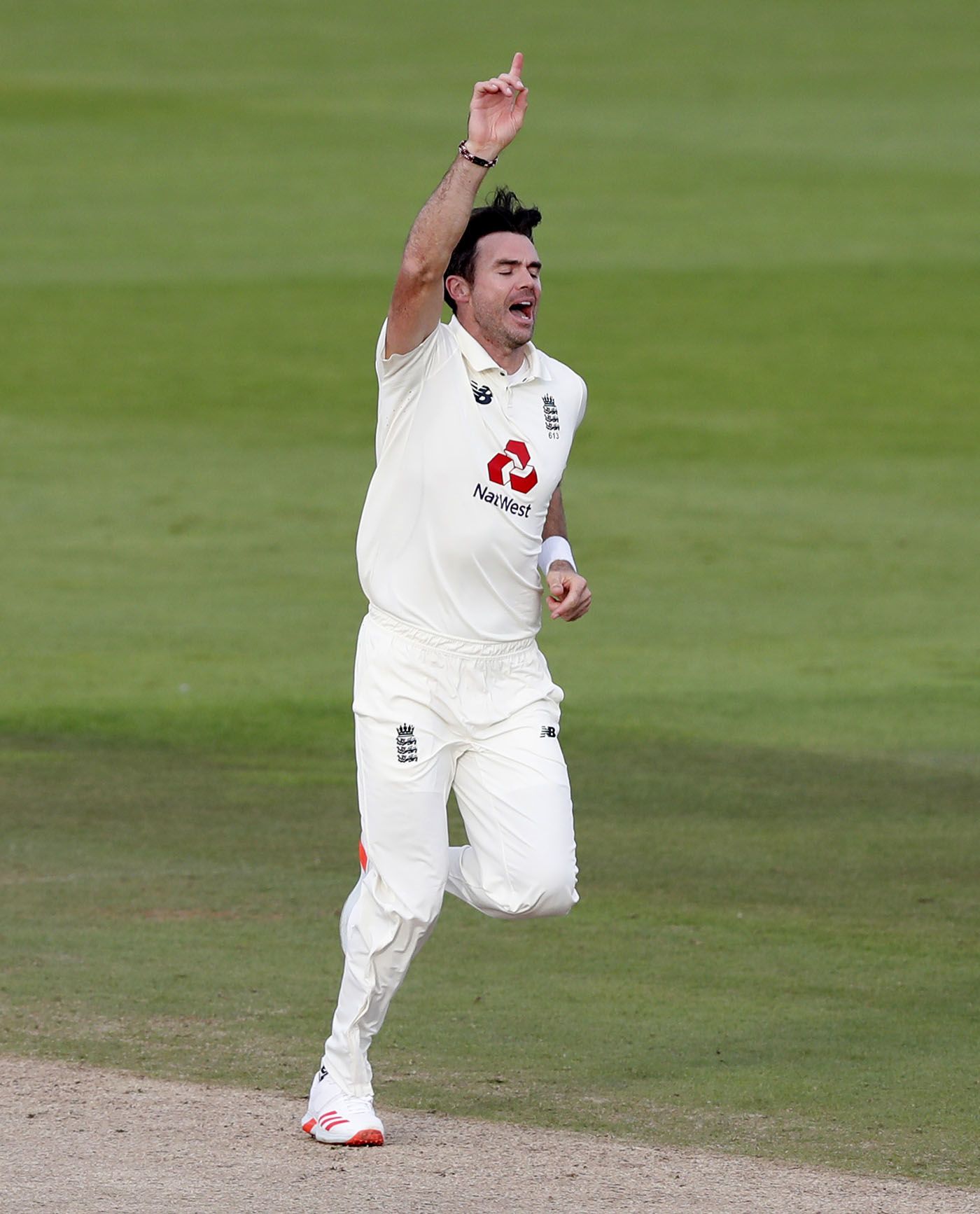 James Anderson celebrates a breakthrough