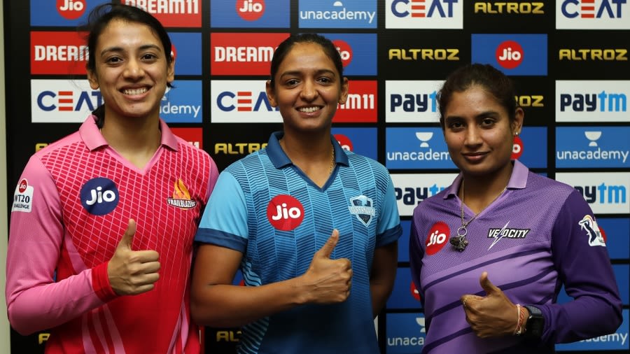 Smriti Mandhana, Harmanpreet Kaur and Mithali Raj pose ahead of Women's T20 Challenge 2020 BCCI