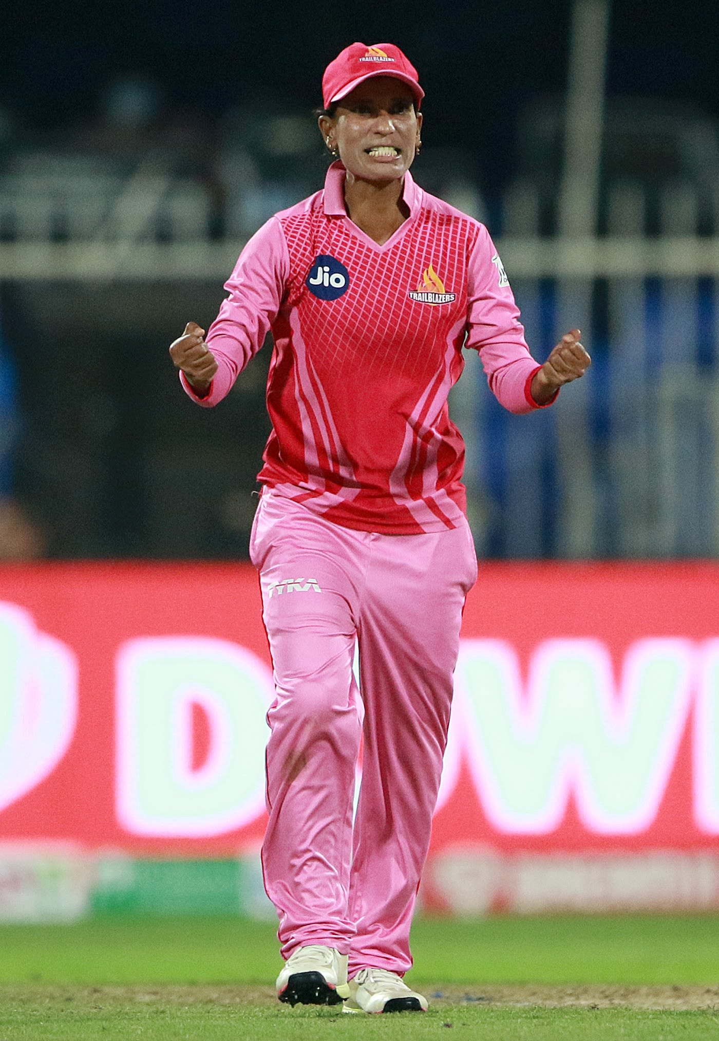 Salma Khatun is pumped after sending back Shashikala Siriwardene