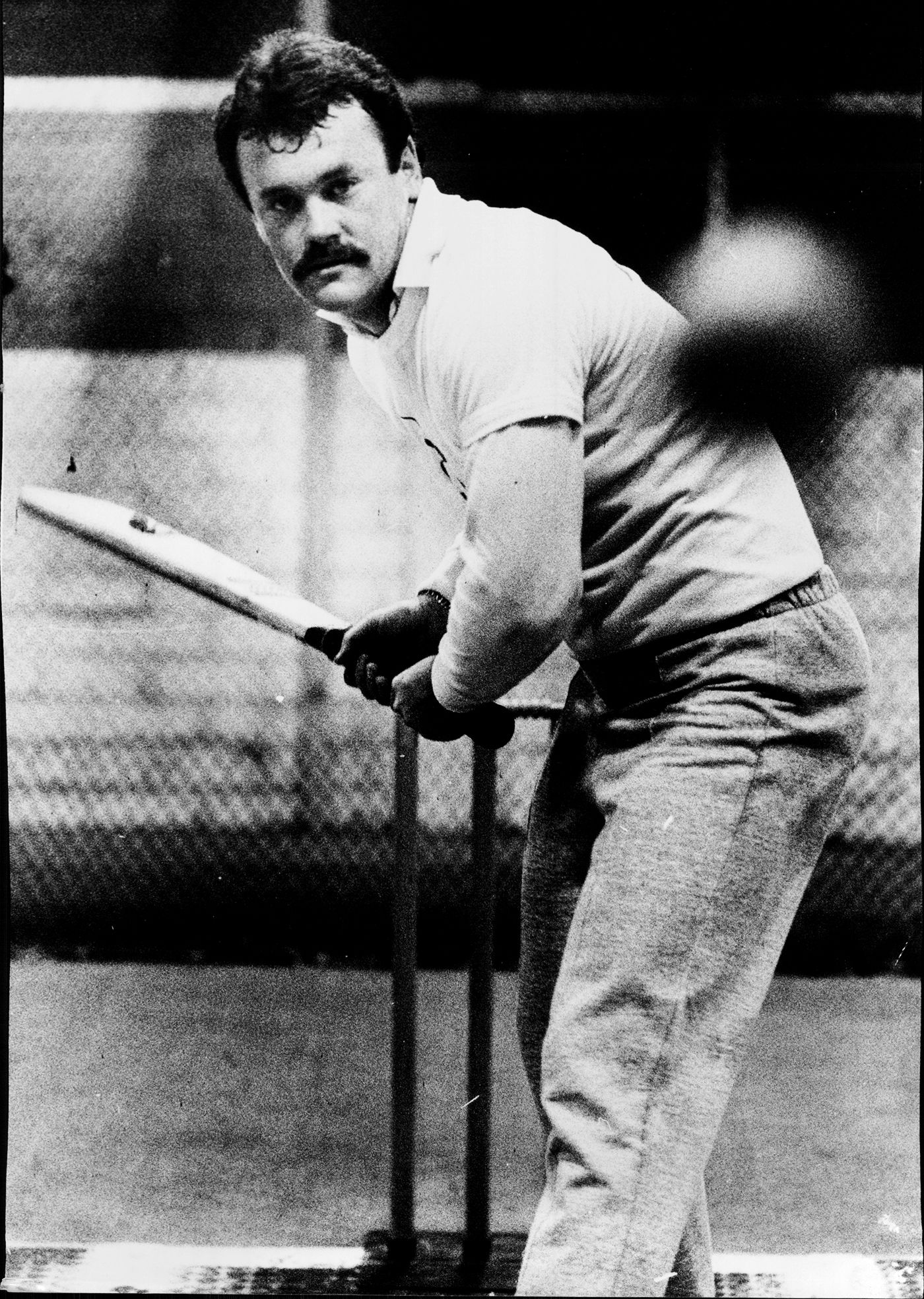 Steve Smith bats in the Bankstown Indoor Cricket Arena