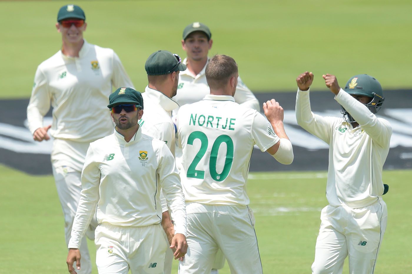 South Africa Celebrate Anrich Nortje S Breakthrough Espncricinfo South Africa Celebrate Anrich Nortje S Breakthrough Espncricinfo