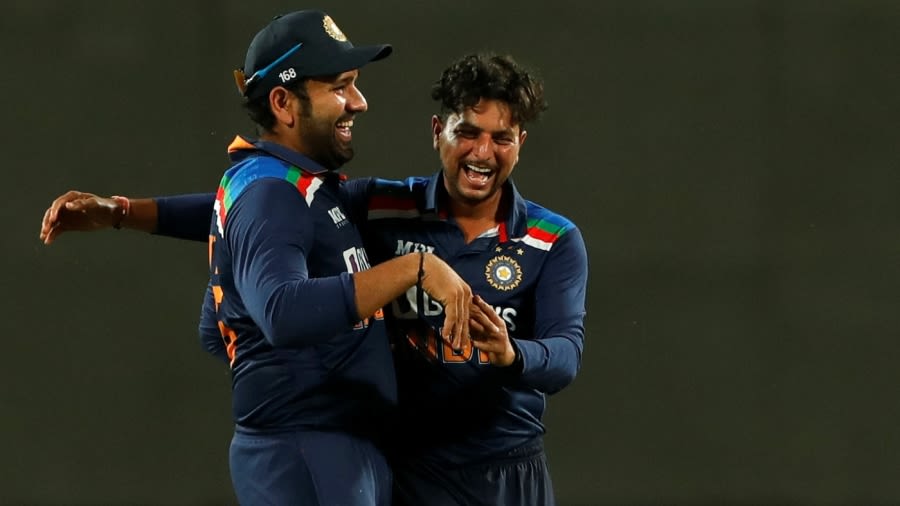 Rohit Sharma and Kuldeep Yadav.