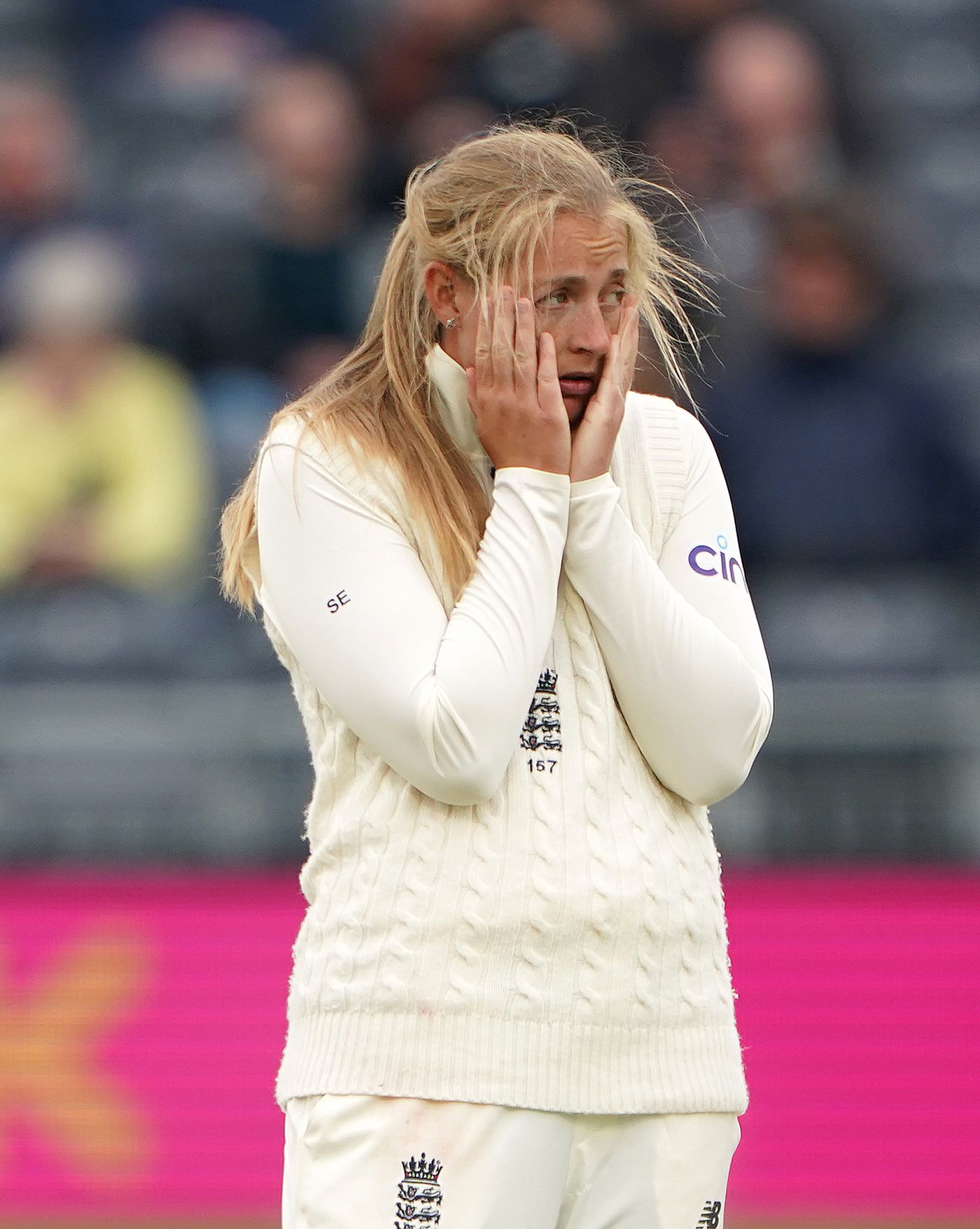 Sophie Ecclestone and England were frustrated by India's lower order